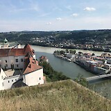 View of Passau from Veste Oberhaus (photo by DotK)