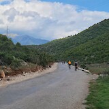 on route from Korce to Sotire, biking through mountain ranges (photo by Roxana Miranda)