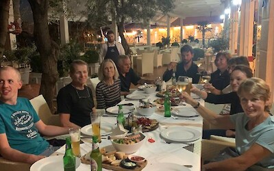 Great local meals and camaraderie throughout 8 days. (submitted by Bill P)