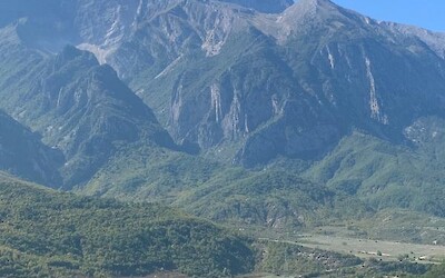 Looking at mountains separating Albania from Greece. (submitted by Bill P)