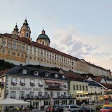 The Melk Abbey overlooks the town.