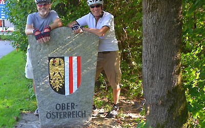 Almost missed the border crossing from Germany into Austria, it's next to a gas station. (submitted by Wiederholen)