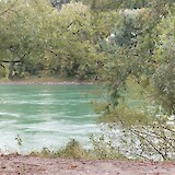 The river Inn, one of the three rivers in Passau. This one is particularly green. (photo by Theresa H)