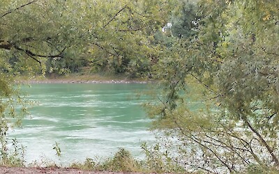 The river Inn, one of the three rivers in Passau. This one is particularly green. (submitted by Theresa H)