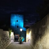 Fischertor at Hainburg, luring us down a lot of stairs even though we knew we'd have to go back up them. (photo by Theresa H)