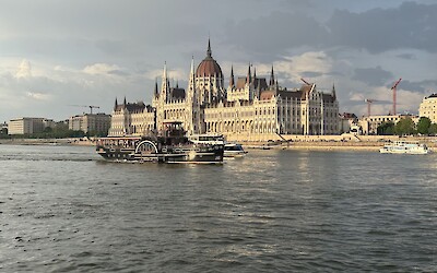 Enjoying the sights from our incredible docking position in Budapest (submitted by Emily W)