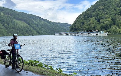 The Swiss Crown passes us as we cycle along (submitted by Alice C)