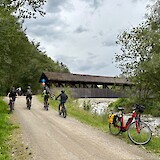 Crossing the Adige River en-route to Merano (photo by Richard H)