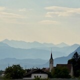 Early morning view of Lana after departing Merano (photo by Richard H)