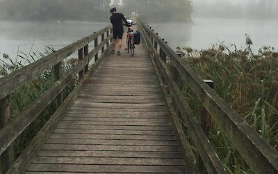The bridge to the monastery outside of Stein am Rhine. (submitted by Mary)