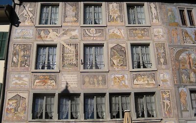 Stein am Rhein features painted facades, the Lindwurm Museum and a lovely ambiance. (submitted by MarcieB)
