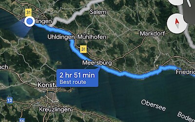 This one one of the days of biking, I liked to look up the route on google maps so I could see the estimated biking time. (submitted by Jordann Dooley)