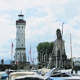 The historic port (Bodensee's only lighthouse and marble lion) in Lindau. (photo by MarcieB)