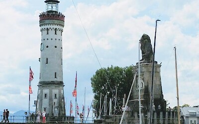The historic port (Bodensee's only lighthouse and marble lion) in Lindau. (submitted by MarcieB)