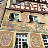 Painted facades are a common feature of the medieval town at Stein am Rhein. (photo by MarcieB)