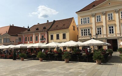 Stage 3 Mosonmagyarovar to Gyor. Town of Gyor was beautiful and one of my best stops (submitted by Passenger2J)