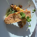 Lasagna dinner on the boat (photo by Judy Shor)