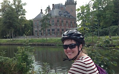 A short test ride on day 1 aboard the boat to get comfortable with our bikes. Check out that beautiful castle! (submitted by Natalie123)