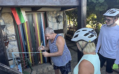 Learning how to weave fishing nets. (submitted by Bob Anderson)