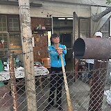 Unplanned stop to visit locals making lutenitsa. (photo by Bob Anderson)