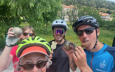 On Korcula cooling with a little ice cream and bocce!! Pupnat (submitted by Lysa Farah)