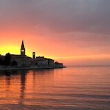 Sunset in Porec, Croatia. (photo by Two Michiganders)