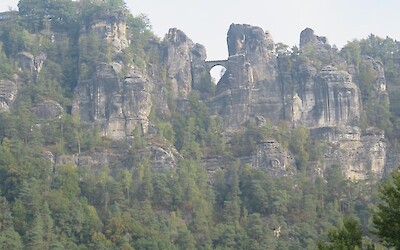 5 Amazing sandstone cliffs along the Elbe as we cycled towards Dresden. (submitted by Pedalann)