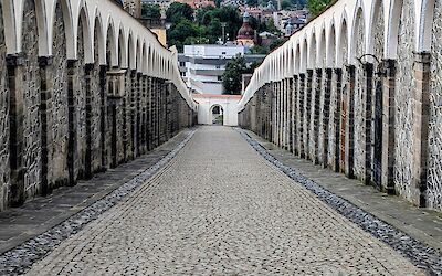 Looking down from the castle in Decin, CZ (submitted by Jen D.)