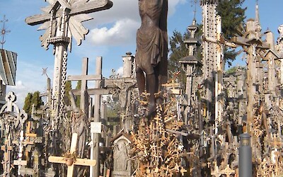 The Hill of Crosses between Palanga and Riga. It is actually in Lithuania. (submitted by MarcieB)