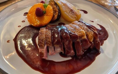 Duck breast and sauteed fruits - delicious! (submitted by mrank)