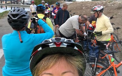 Getting ourselves ready to start our day of riding. (submitted by Lori22)