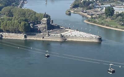 The German Corner, where the Mosel and Rhine meet from atop the fortress. (submitted by…