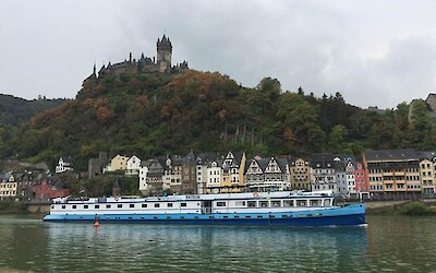 MS Patria with Cochem Castle in the background (submitted by Joyce)
