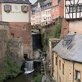 The waterfalls through the middle of town in Saarburg (photo by Jane Fletcher)