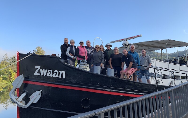 The Zwaan, our biking group, guide, captain and chef (submitted by Jane Fletcher)