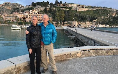 An evening stroll with Nafplio in the background. (submitted by Pedalann)