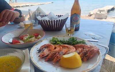 One of many well earned beach side lunches (submitted by Paula)