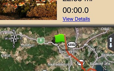 Wheee! Down the hill from Veszprem to Balanfured. With an unlocked phone, buy a local sim card and track your ride! (submitted by MeliBoiles)