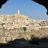 Matera from a cave across the ravine. (photo by Marc Parks)