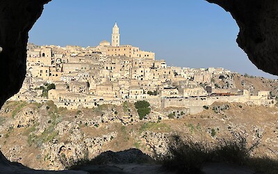 Matera from a cave across the ravine. (submitted by Marc Parks)