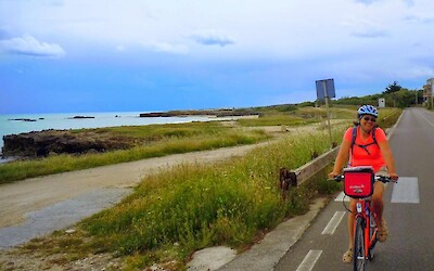 Adriatic Sea - out peddling the rain. behind us. (submitted by Bikenfools)