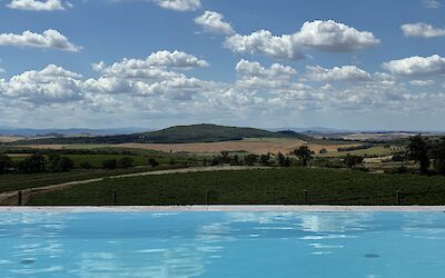 The view overlooking the valley while relaxing in the infinity pool. (submitted by Betty&hellip;