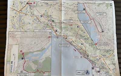 Last day from Gradisca d'Isonzo into Trieste along the Coastal Route.  Bike lanes were generous and drivers respectful.  No issues at all. (submitted by Marcie Bushnelll)