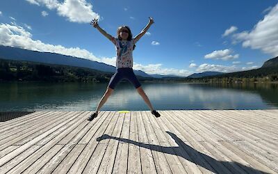 Jumping for Joy after a picnic lunch by Pressegger Lake in Austria (submitted by Maggie&hellip;