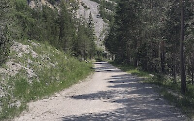 First day is on compacted dirt but the Dolomites are awesome! (submitted by Rob Russell)