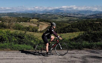 On top of a beautiful climb in Umbria! (submitted by Jarusha)