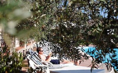 Relaxing after a day of riding! (submitted by Jarusha)