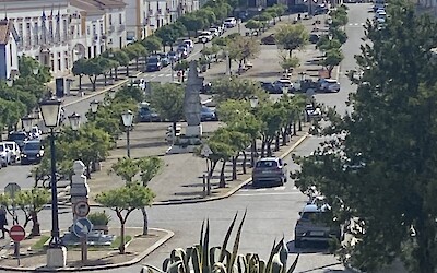 Main square of Vila Vicosa viewed from the castle (submitted by Kathy Kinney Bowman)