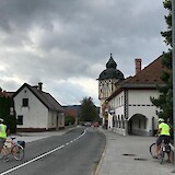 Stopping in a Slovenian village (photo by NancyLouWho)