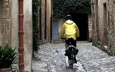 Cycling in medieval town (submitted by StuNH)